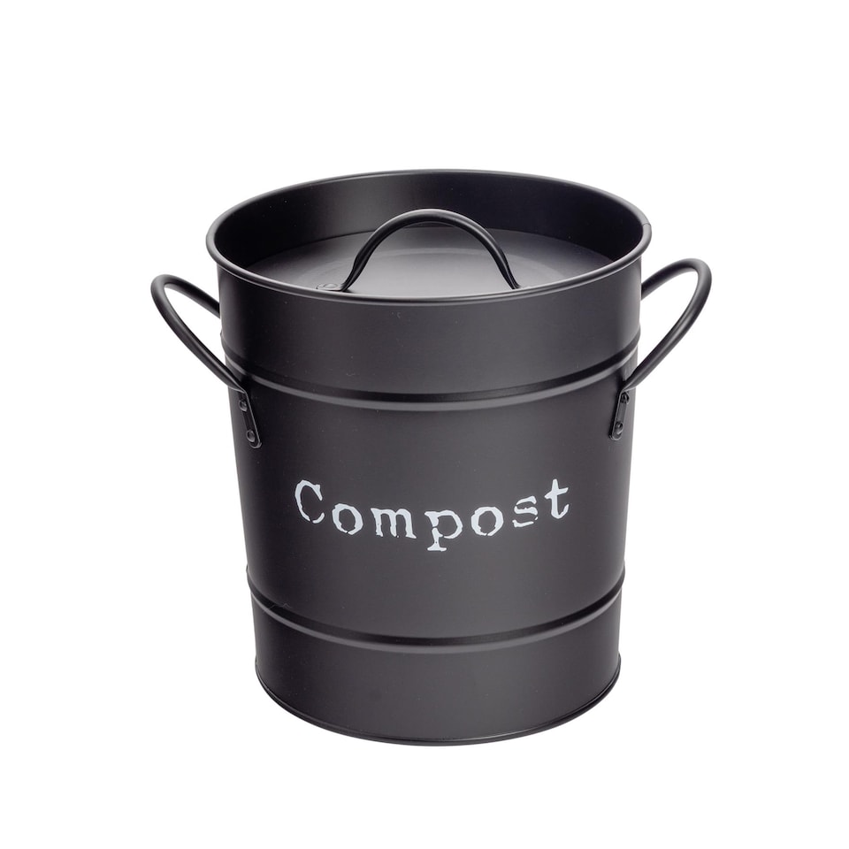 image 1 of Harbour Housewares Vintage Metal Kitchen Compost Bin - Black | Black | Black | One Size