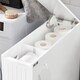 image 10 of SoBuy Narrow Bathroom Cabinet with Wheels, White, 7.9x29.5x23.6 in, 18 kg - BZR111-W