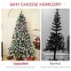 image 4 of HOMCOM 7ft Artificial Pine Christmas Tree with Pinecones, Steel Base