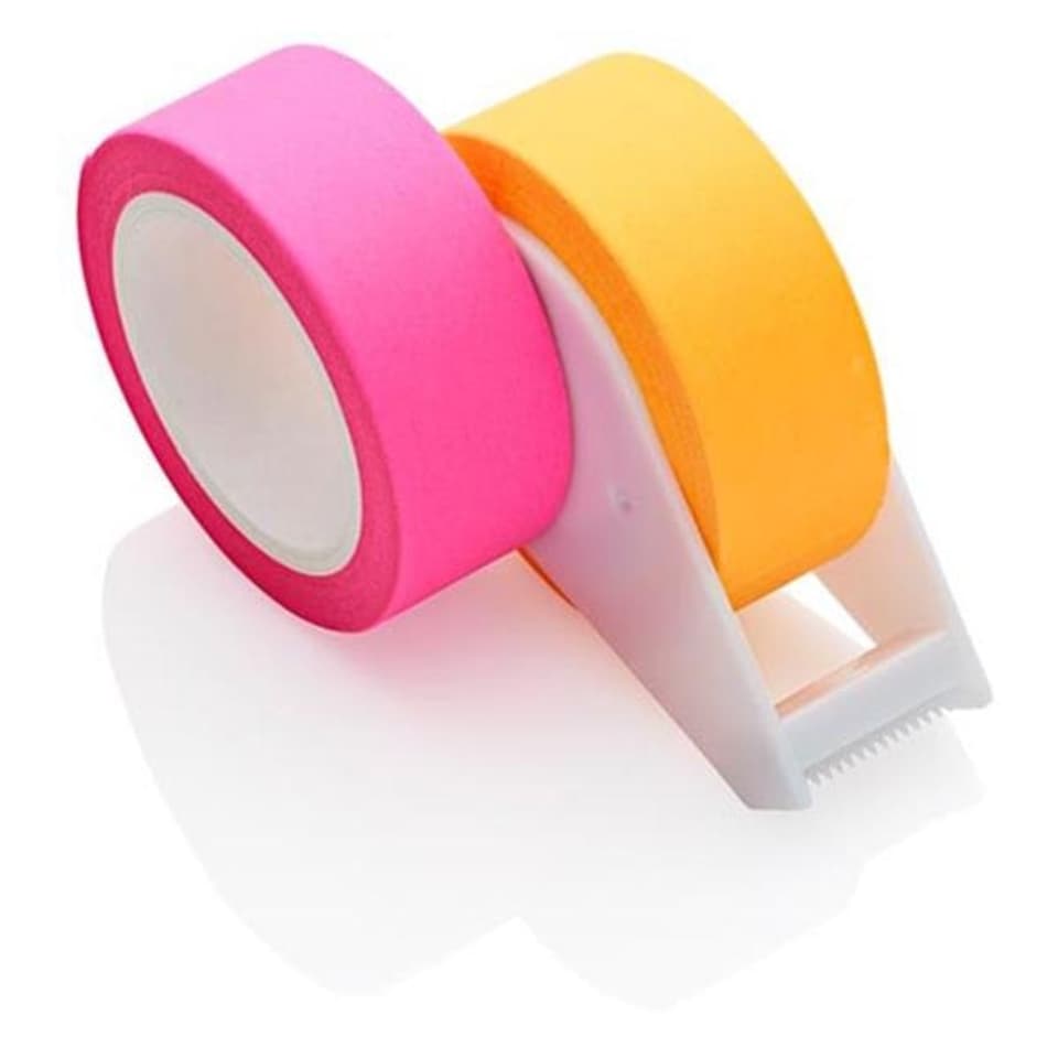 image 1 of Pack of 2 Flag Stikie Rip and Write 15mm X 6m Sticky Rolls with Dispenser by Stik-ie