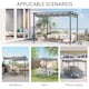 image 5 of Rattantree Outdoor Retractable Pergola Gazebo Metal Canopy 8ft x 8ft