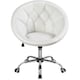 image 1 of Yaheetech Tufted Leisure Office Chair  Adjustable Height White