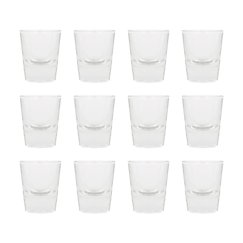 image 1 of Rink Drink Wide Shot Glasses - 25ml - Clear - Pack of 12 | Clear | Clear