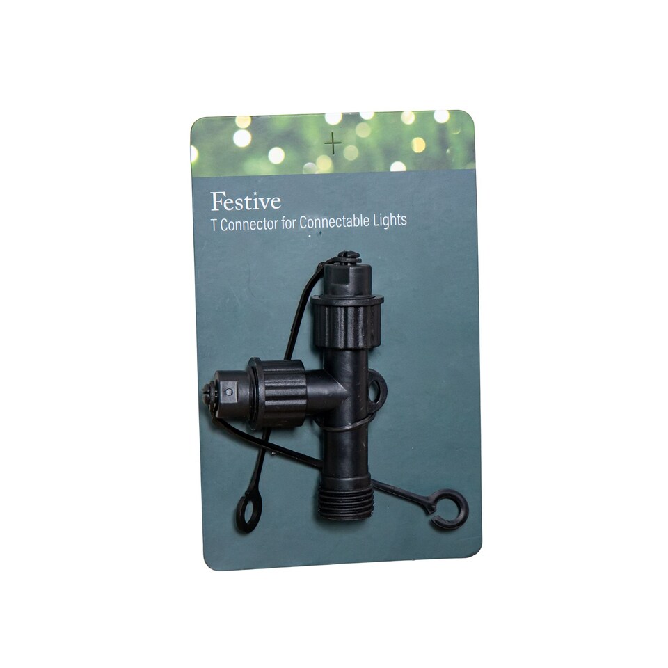 image 1 of 9cm x 10cm Black Plastic T Connector Max For Connectable Lights
