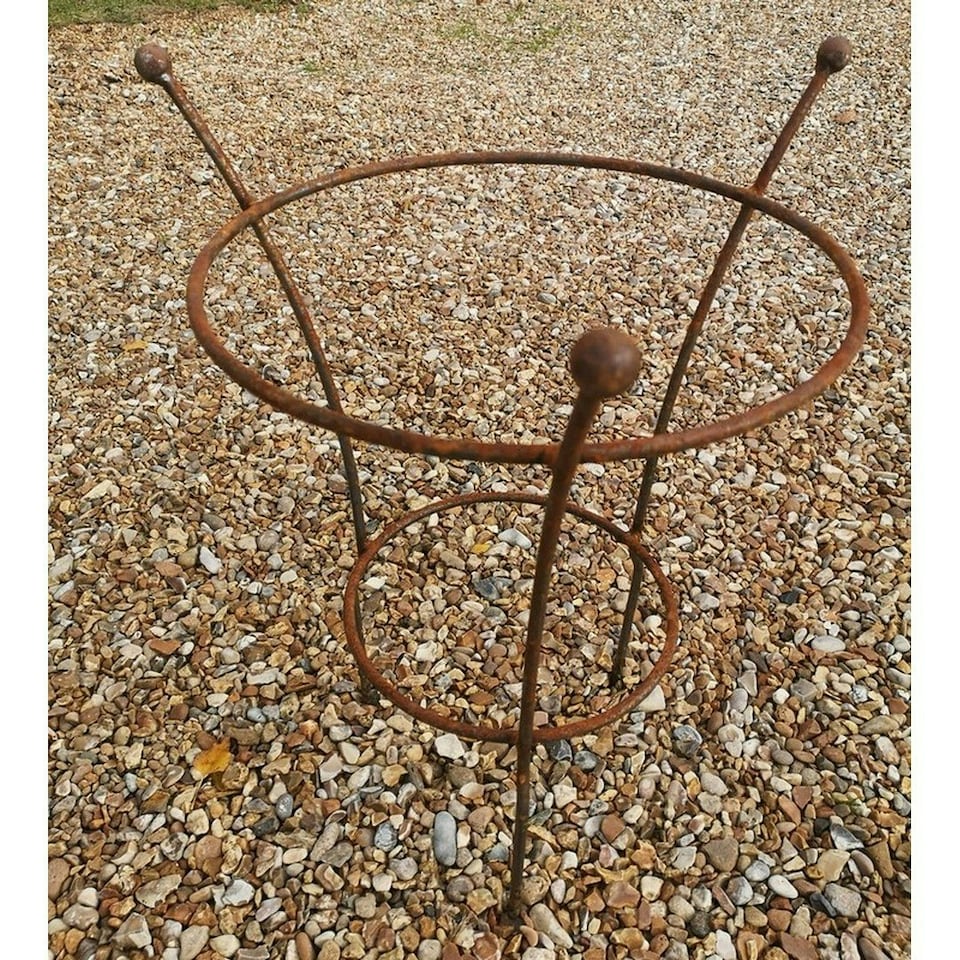 image 1 of Chelsea Range (Small) Peony Plant Support - L43.2 x W43.2 x H64.7 cm - Bare Metal/Ready to Rust