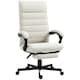 image 1 of Vinsetto High-Back Home Office Chair with Adjustable Height and Footrest, White