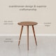 image 4 of Judy Round Solid Mango Wood Side Table with Tripod Legs for Bedroom