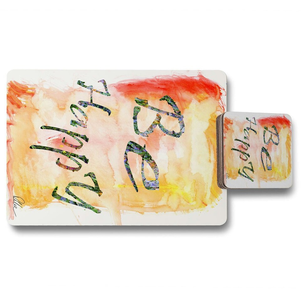 Be Happy (Placemat & Coaster Set)