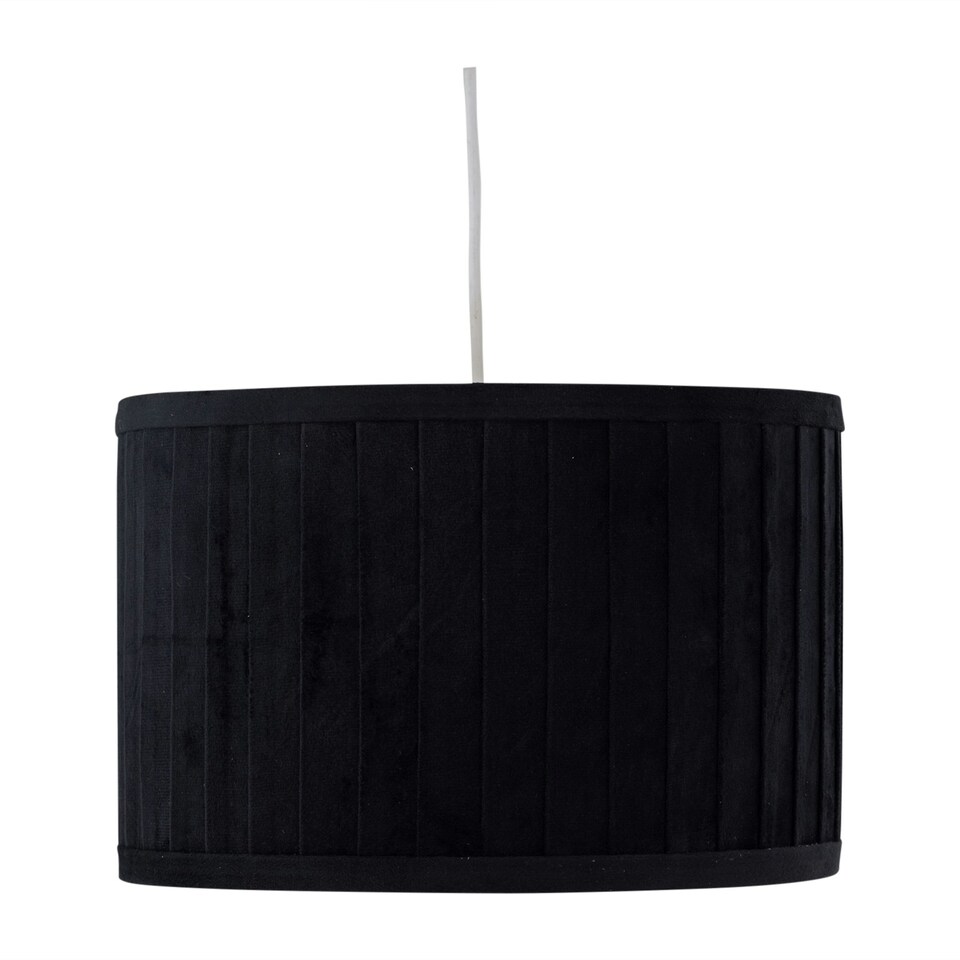 image 1 of Sundance - Black Velvet Pleated 30cm Lamp Shade with Gold Inner Black | Gold