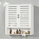 image 2 of Wooden Bathroom Wall Storage Cabinet Organiser White White