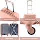 image 2 of Flight Knight Cabin Suitcase 56x36x23cm - 30+ Airlines Approved - British Airways, EasyJet- Lightweight 4 Wheel Carry On Hard Shell Hand Luggage Pink | Rose | Cabin Bag