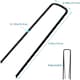 image 7 of Weed Control Membrane Pegs100 pc  6''/150mm U-shaped multi-purpose steel Garden Securing Pegs Black