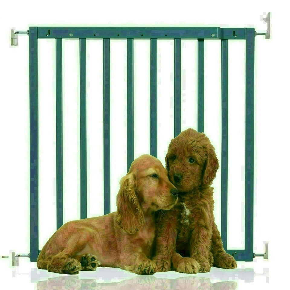 image 1 of Bettacare Chunky Wooden Screw Fit Dog Gate, 63.5cm - 105.5cm, Azure Blue, Wooden Dog Gate Gate, Screw Fit Pet Stair Gate