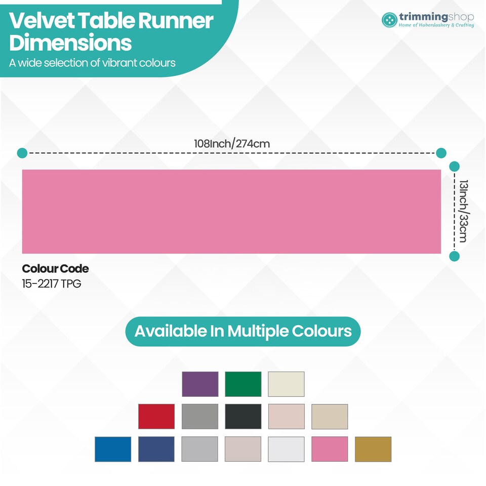 image 1 of Crushed Velvet Table Runner, Glitz Table Runners - 33 x 274cm