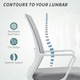 image 5 of HOMCOM Draughtsman Chair, Mesh Ergonomic Drafting Chair, Grey 