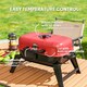 image 5 of Outsunny Folding Charcoal Barbecue Grill, Portable BBQ for Camping, Red