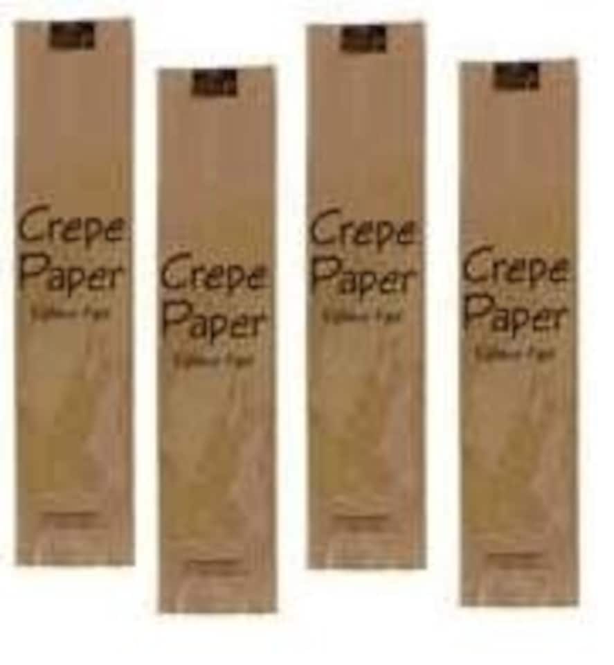 image 1 of Gold Metallic Crepe Paper Folded 1.5m x 50cm