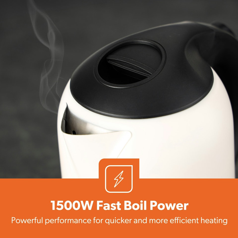 image 1 of GEEPAS Electric Kettle | 1.8L Cordless Stainless Steel Jug Kettle with LED Indicator for Hot Water Tea Coffee
