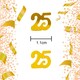 image 4 of Pack of 2 Gold 25th Confetti - 14G Packs
