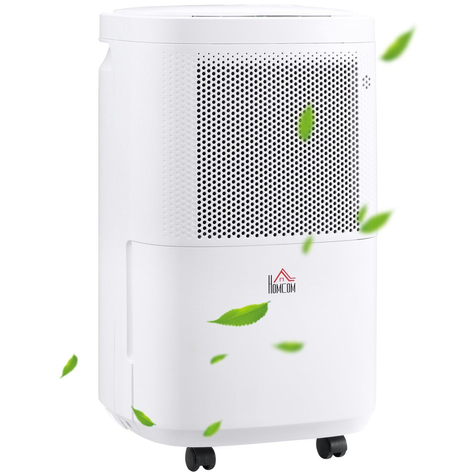 image 1 of HOMCOM 10L/Day 2.2L WiFi Smart Dehumidifier, Portable Quiet Air Dehumidifier