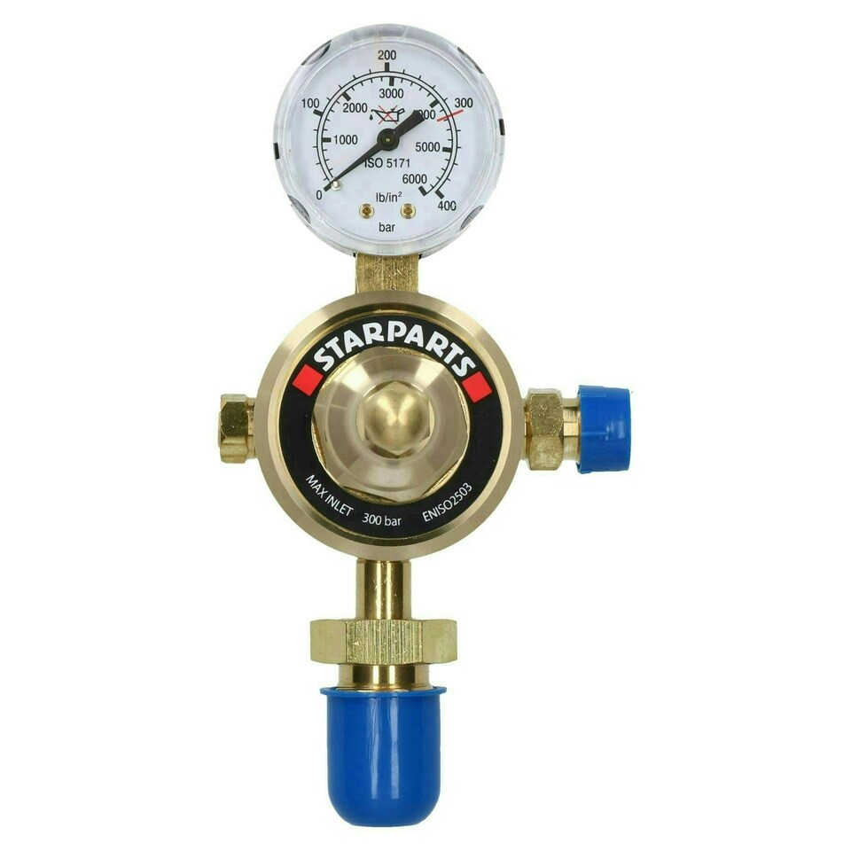 image 1 of Argon Regulator Single Stage 1 Gauge Pre-Set Gas Bottle 4 Bar Welding Welder