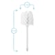 image 3 of Harbour Housewares Replacement Toilet Brush Head - White | White | White