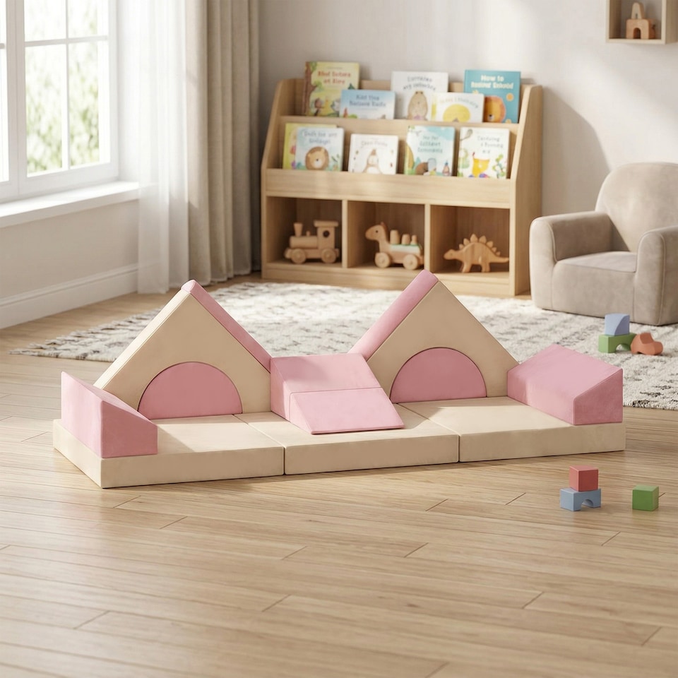 image 1 of AIYAPLAY Kids Play Sofa, 12 Pieces Foam Modular Convertible Sofa