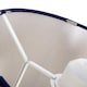 image 4 of Modern Navy Midnight Blue Drum Lampshade with Off-White Floral Decoration | Blue | 10"