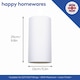 image 6 of Contemporary and Stylish White Linen Fabric Tall Cylindrical 25cm Lampshade | White | White | 1