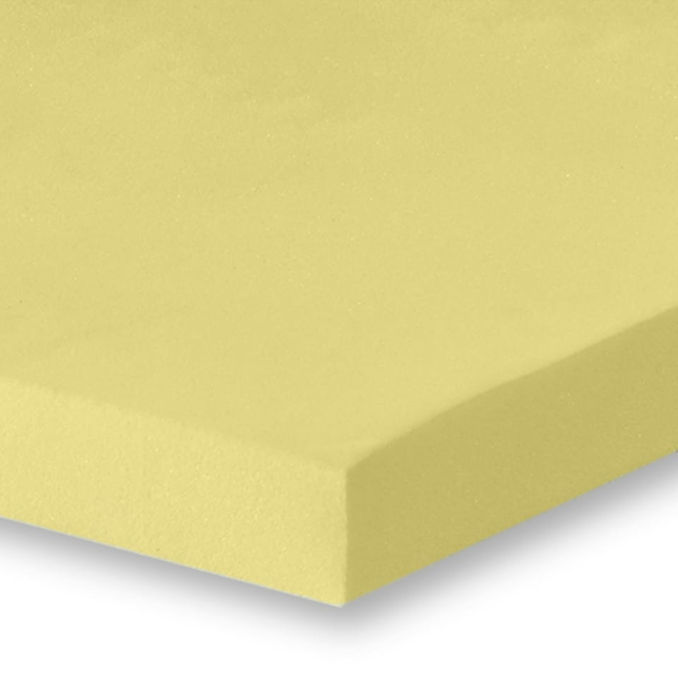 image 1 of Memory Foam Mattress Topper - 1 Inch Deep, Pressure-Relieving Comfort | Yellow