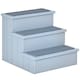 image 6 of PawHut 3 Step Wooden Dog Steps Pet Stairs Cat Ladder for Bed with Storage Grey