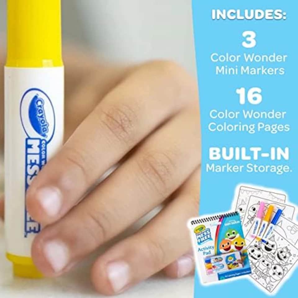 image 1 of Crayola Baby Shark Color Wonder Colouring Set