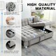 image 6 of Madrid Corner Chaise Lounge L Shape 3 Seater Sofa With With a Reversible Chaise & Pull Out Sofa Bed Grey