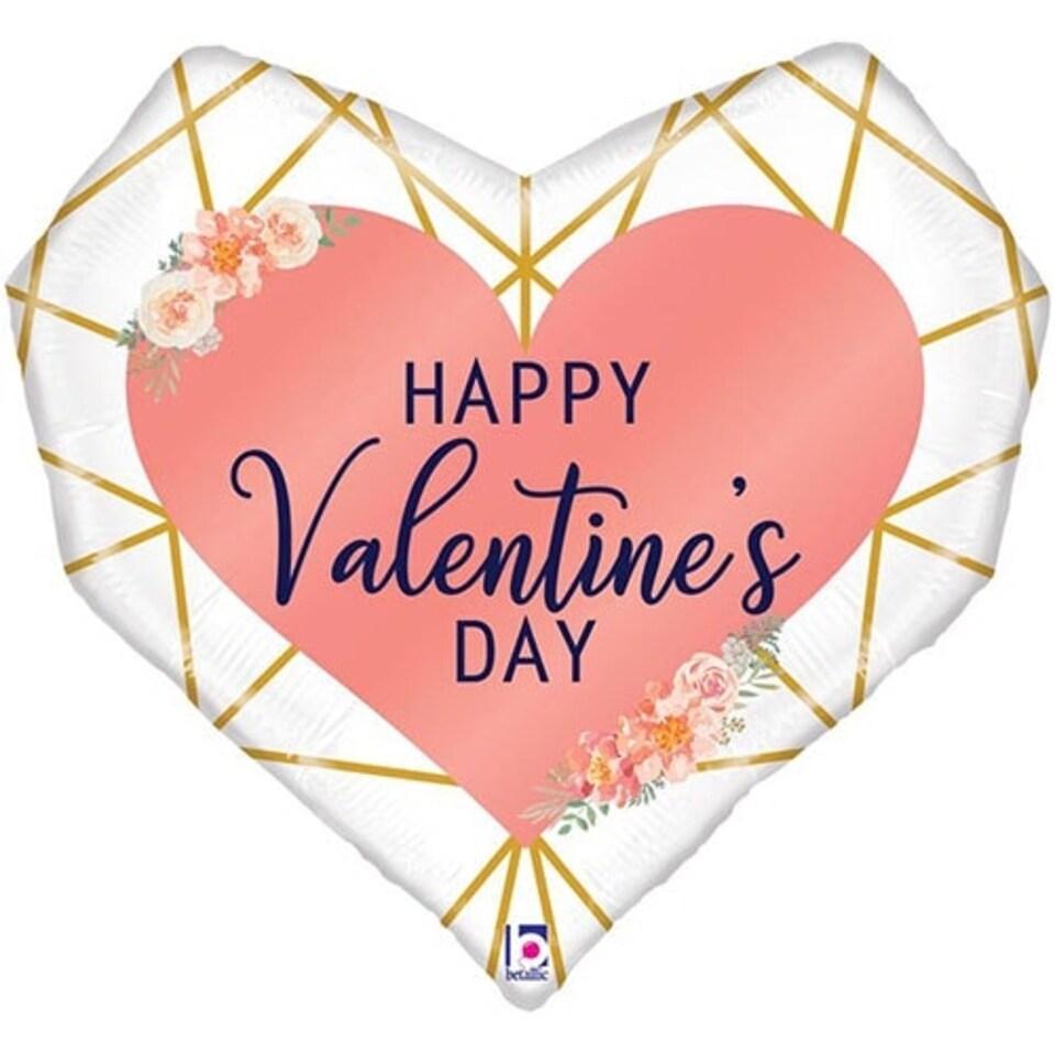 Geo Valentine's Day Holographic Helium Foil Giant Balloon 74cm / 29 in