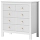 image 1 of HOMCOM Bedroom Chest of Drawers, Fluted 5 Drawer Dresser with Gold Tone Handles for Living Room, Hallway, Entryway, 79 x 39.5 x 81cm, White