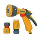 image 4 of Hozelock Spray Nozzle Garden Hose Pipe Water Gun 5 Function & 3 Fittings Yard