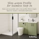 image 4 of Balterley Premium Rectangular Shower Tray - Durable Low Profile Stone Resin Base by Balterley | White | White | 1