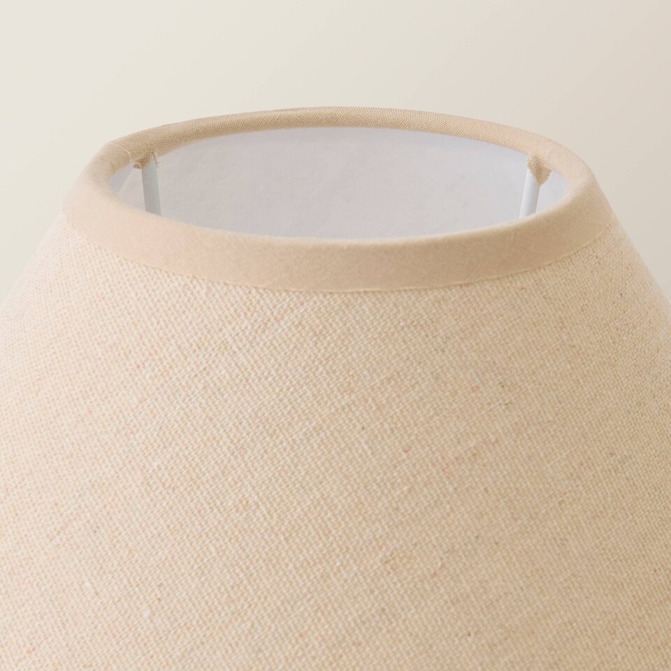 image 1 of ValueLights Florie Small Natural Scalloped Easy Fit Shade & Bulb | Cream
