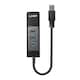 image 3 of LINDY USB 3.1 Type A to Gigabit LAN 3 Port Type A Hub Adapter for Ultrabook and Tablet, Black