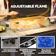 image 4 of Outsunny Gas Fire Pit Table with 50,000 BTU Burner, Cover, Dark Grey