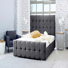 Capri Plush Double Bed Frame - Steel