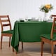 image 1 of Homescapes Plain Cotton Dark Green Tablecloth - 178 x 305 cm | Green | 178cm x 305cm (70" x 120")