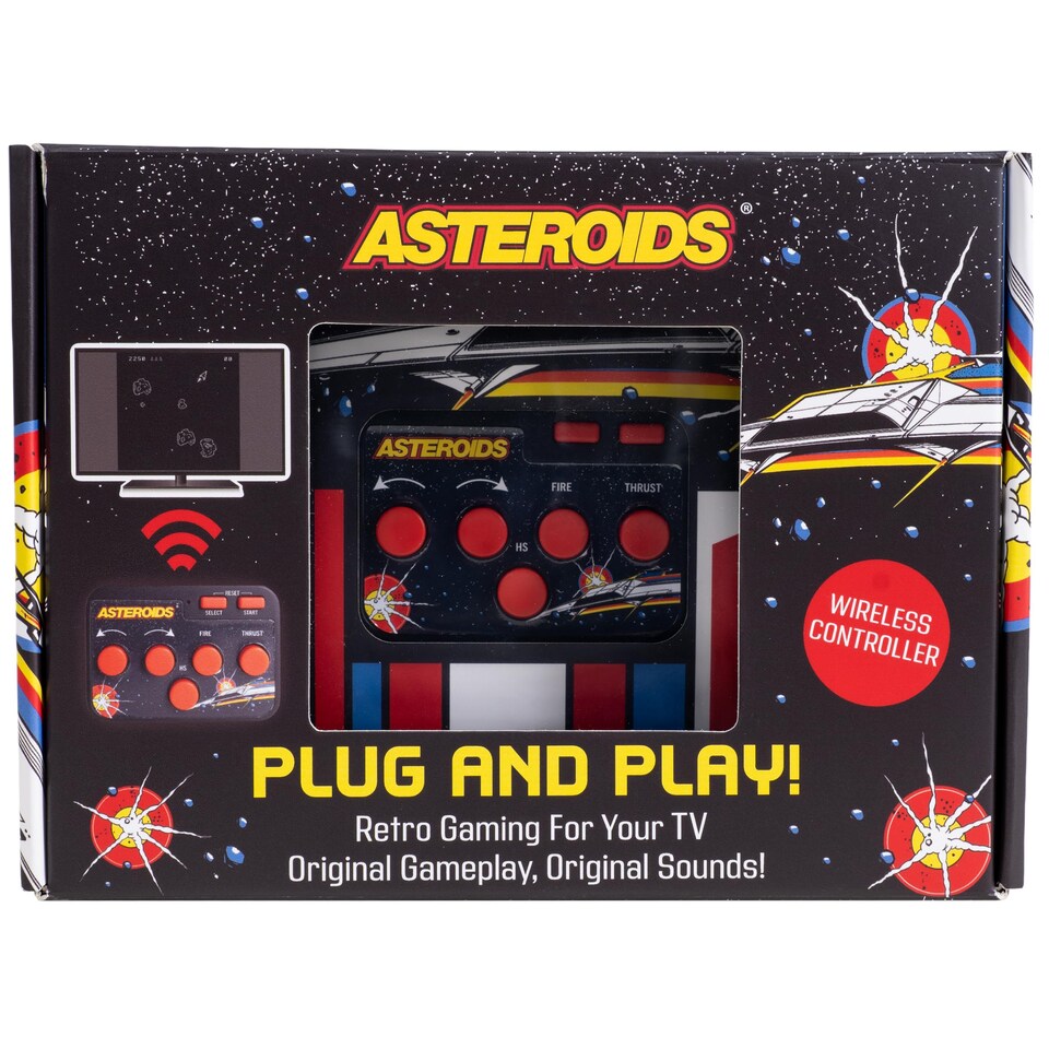 image 1 of Asteroids Plug & Play HDMI Arcade Console with Wireless Controller