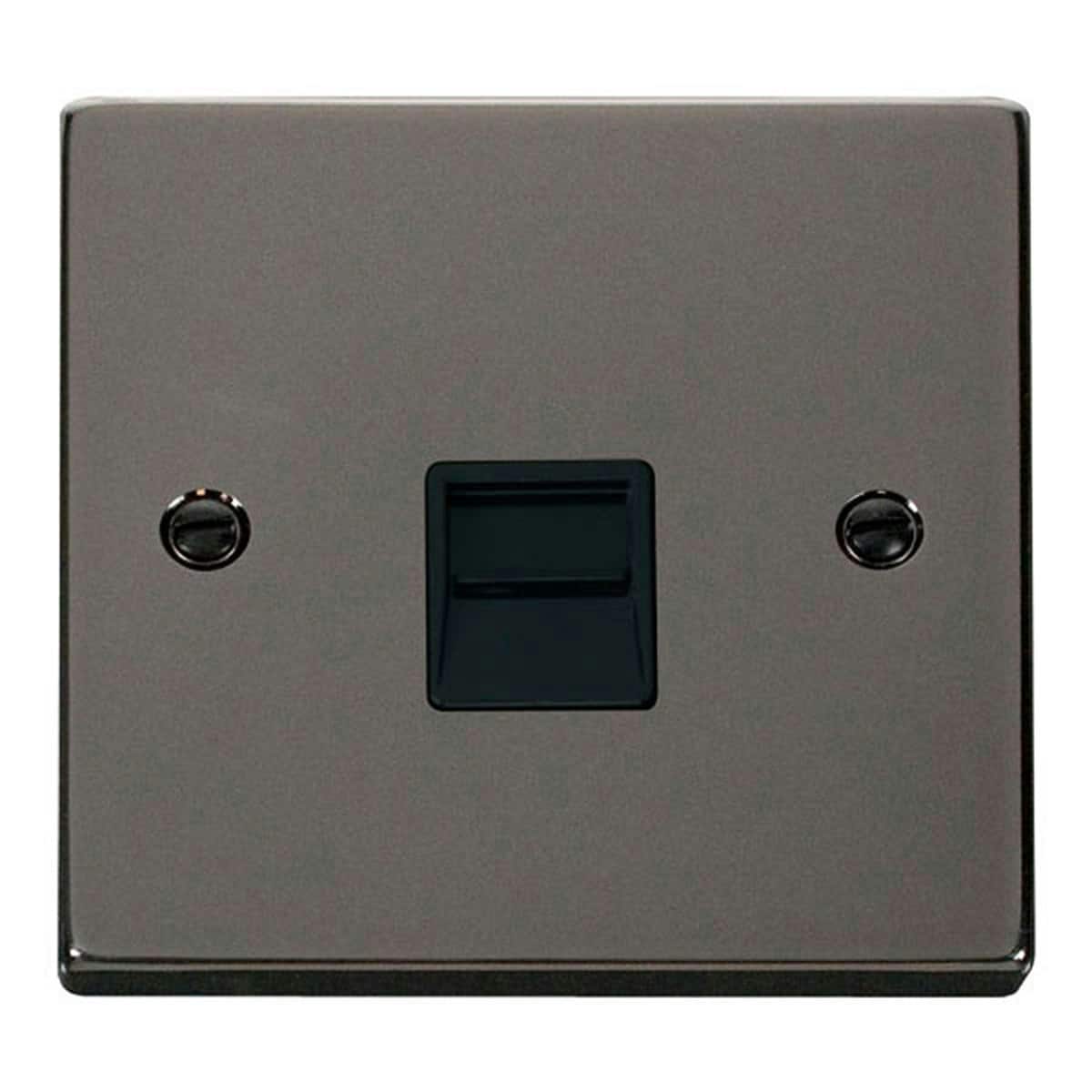 SE HOME Black Nickel Secondary Telephone Single Socket Black Black Nickel