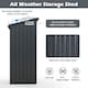 image 4 of COSTWAY All-Weather Storage Shed Utility Tool House w/Top Sloping Design-Grey