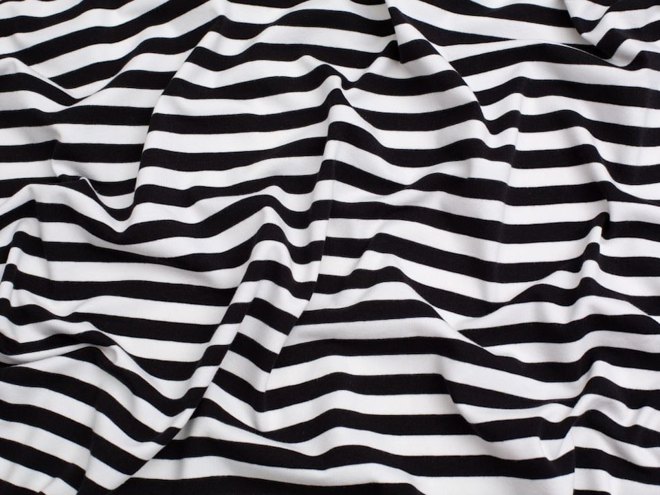 Minerva Core Range Black Cotton Jersey Stretch Knit Fabric for Dressmaking, 150cm / 59" Wide - per metre