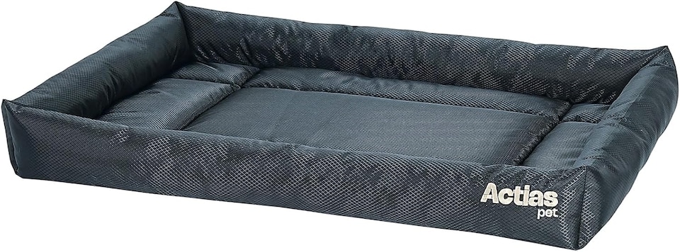 image 1 of Actiaspet Waterproof Dog Crate Bed Non-Slip Base Multiple Sizes (Grey, Large)