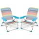 image 1 of COSTWAY 2 Pack Beach Chair for Adults Foldable 4 Position Reclining Picnic Chair