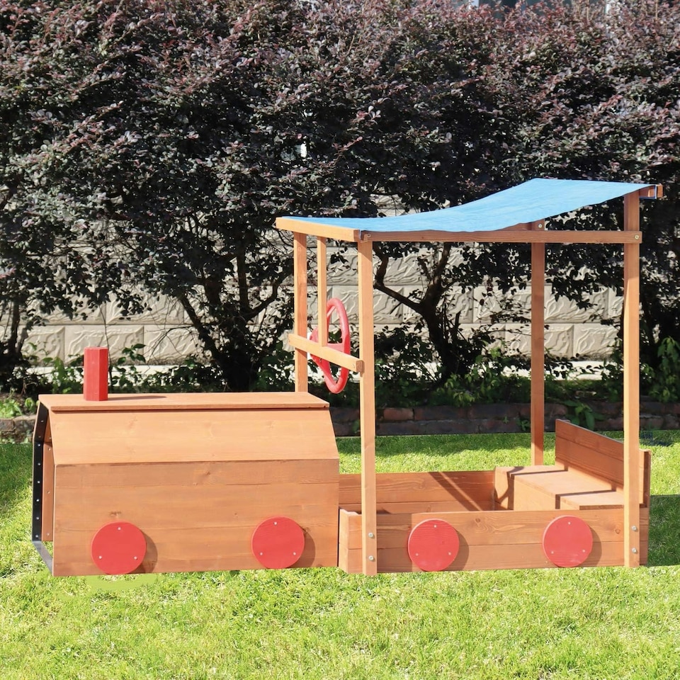 image 1 of Sandpit - Choo Choo Train - Sun Protection & Storage