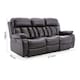 image 6 of Chester 3 Seater Electric High Back Bonded Leather Recliner Sofa (Brown)